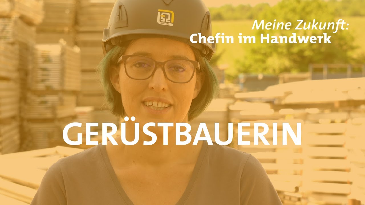 Portrait von der Gerüstbauerin Jeanette Spanier