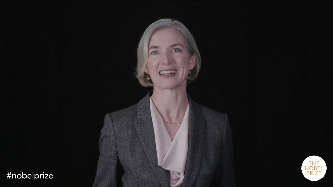 Jennifer Doudna bei ihrem Nobelpreis-Vortrag