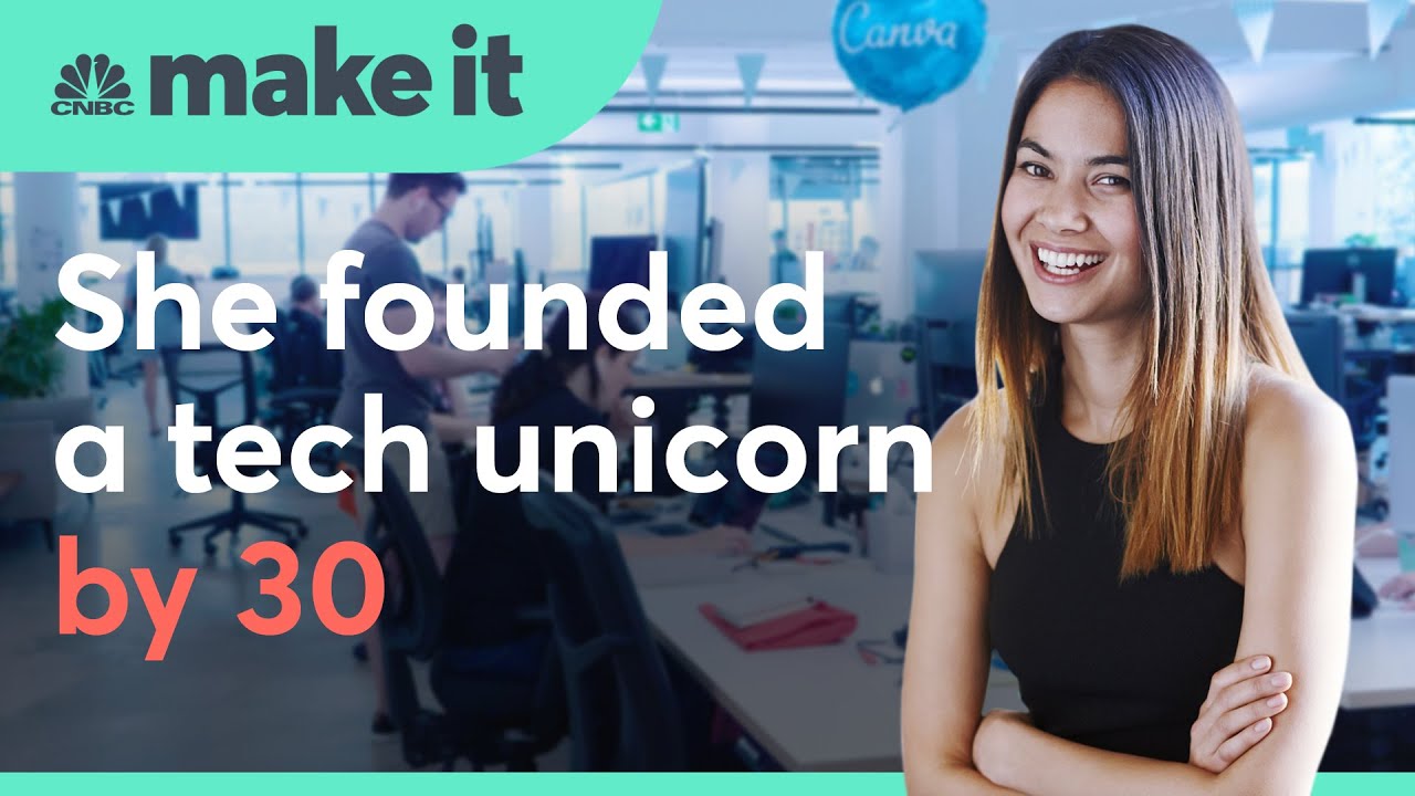Portrait von Melanie Perkins mit dem Titel She founded a tech unicorn by 30