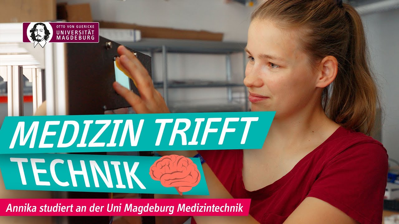 Profilaufnahme von Annika während ihrer Arbeit mit dem Titel"Medizin trifft Technik. Annika studiert an der Uni Magedeburg Medizintechnik"