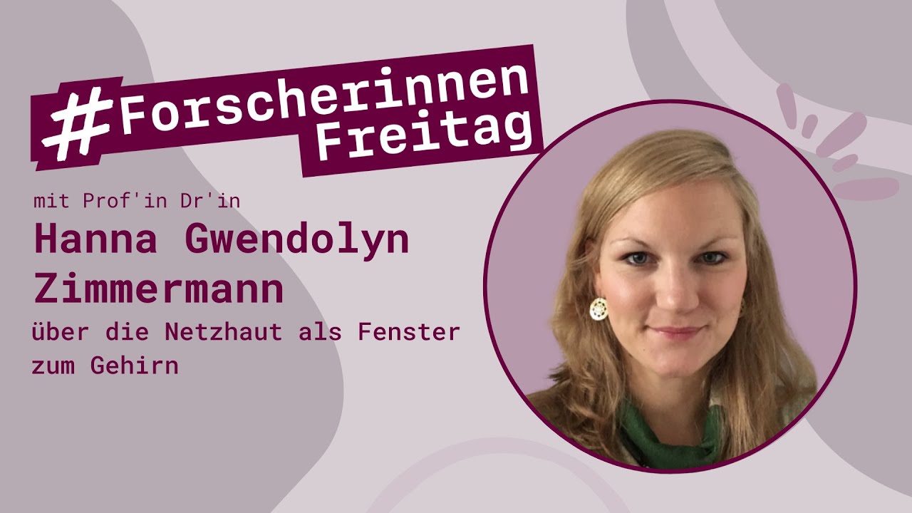 Grafik mit der Aufschrift #ForscherinnenFreitag und einem Porträt von Hanna Zimmermann