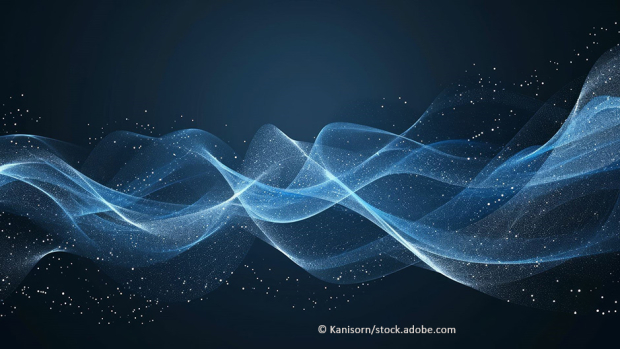 Abstrakte Visulisierung einer Überlagerung in der Quantenmechanik